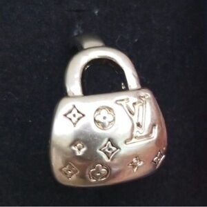 Louis Vuitton Silver Monogram Padlock Charm